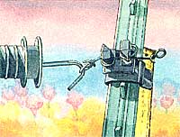 Insulated handle gate-attachment.
